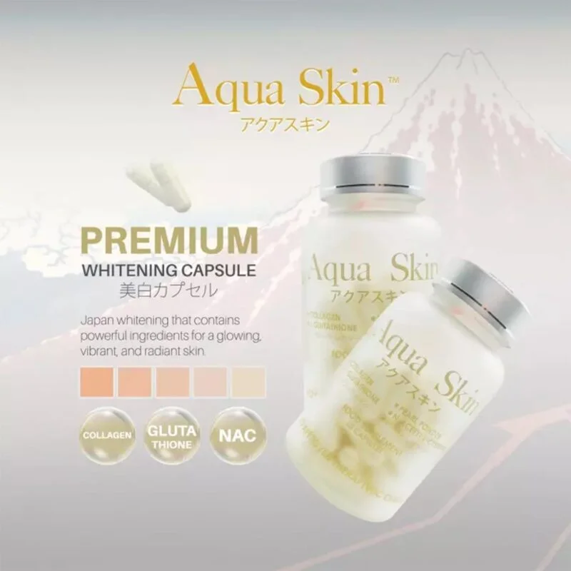 Aqua Skin Glutathione and Collagen Whitening Capsules