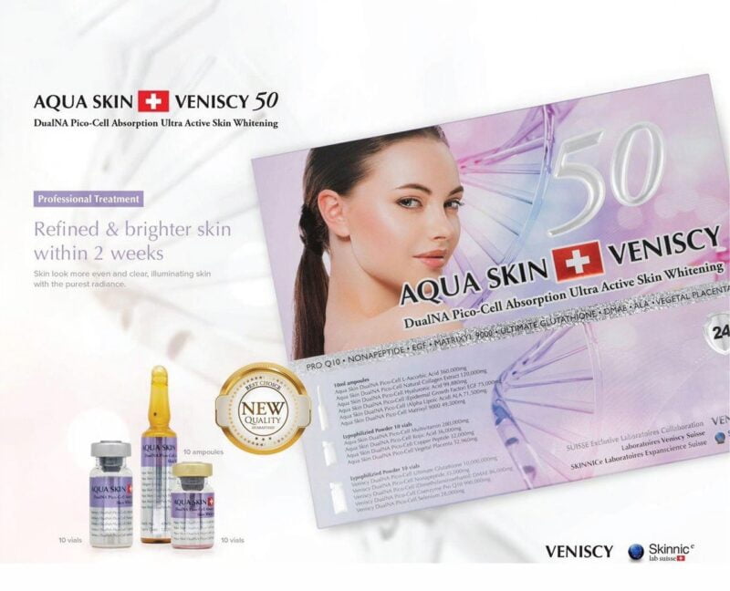 Aqua Skin Veniscy 50 DualNA Pico Cell Glutathione Injection