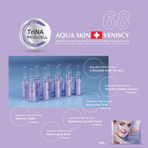 Aqua Skin Veniscy 68 TriNA Pico cell Glutathione Skin Whitening Injection 12800000mg