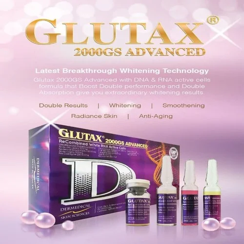 Glutax 2000gs Advanced ReCombined White RNA Active Cells 10 Sessions Injection