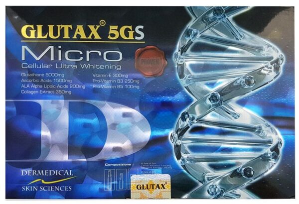 Glutax 5GS Micro 5000 MG Skin Whitening Injections 10 Sessions