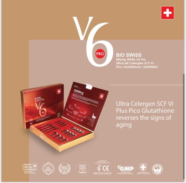 Bio Swiss Mixing White V6 Pro Ultracell Celergen SCF VI Pico Glutathione Skin Whitening Injection - Image 3