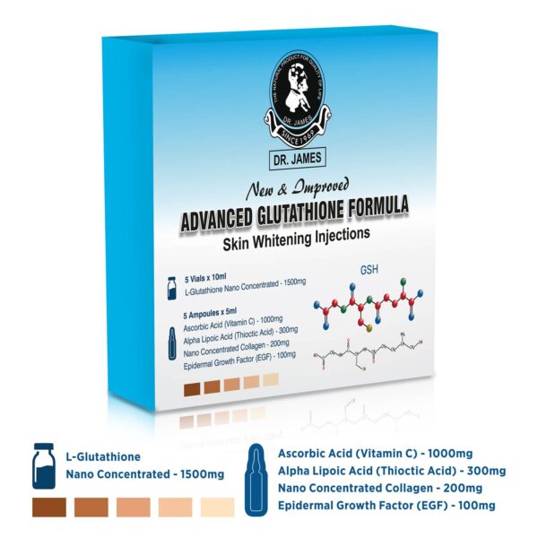 Dr James Glutathione 1500mg Skin Whitening Injection