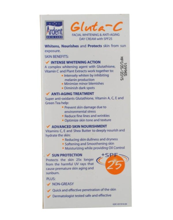 Gluta C Intense Whitening Facial Day Cream whitening With Anti Aging SPF 25 - Image 2