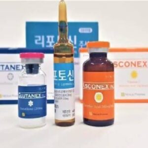 Glutanex Drip Set 1200mg Glutathione Lipoticin 300mg Asconex 10g Vitamin C Injection
