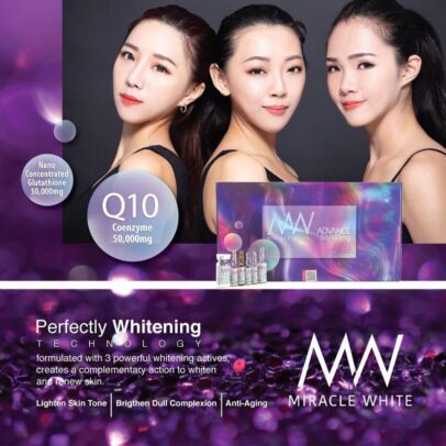 Miracle White Advance 50000mg Glutathione Skin Whitening Injections