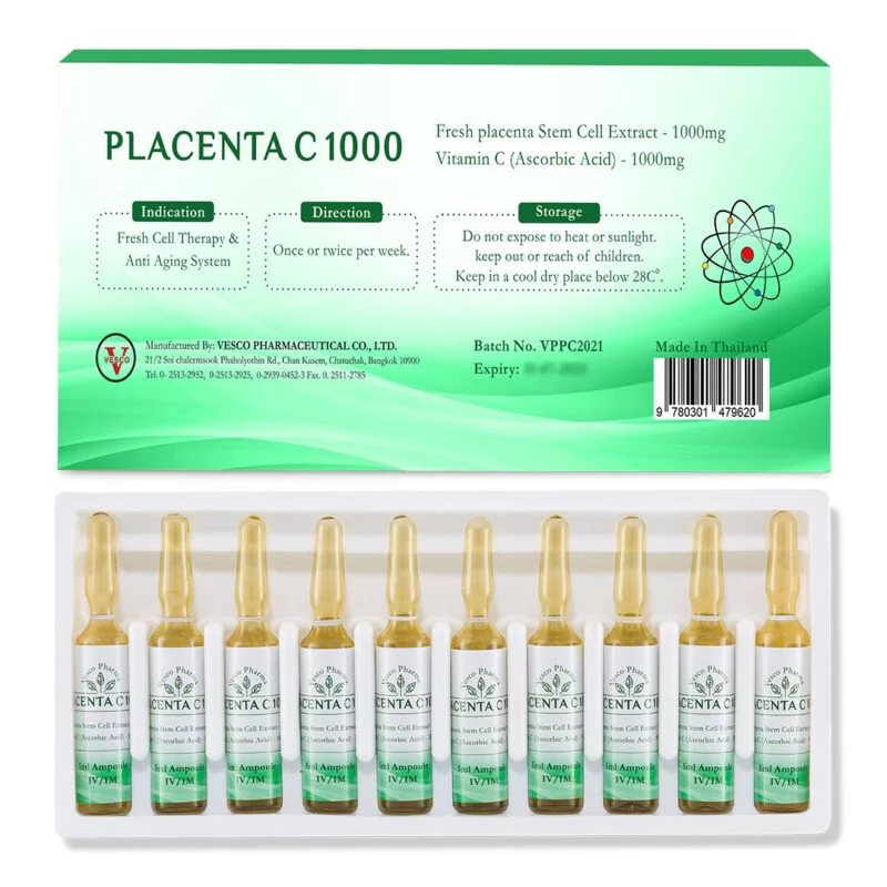 Vesco Pharma Placenta C 1000 Placenta Extract Injections