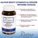 Dalfour Beauty Ultrawhite Glutathione Whitening Capsules w/Collagen & Vitamin C - 2400mg/serving with 1600mg Glutathione