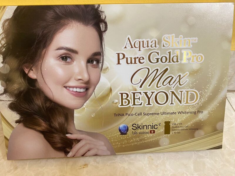 Aqua skin pure gold pro max beyond trina pico cell supreme glutathione injection