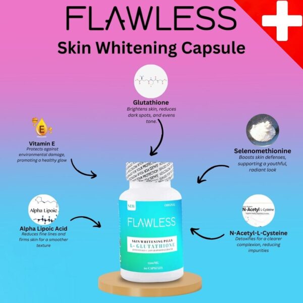 Flawless Skin Whitening Pills with L-Glutathione(30) - Image 2