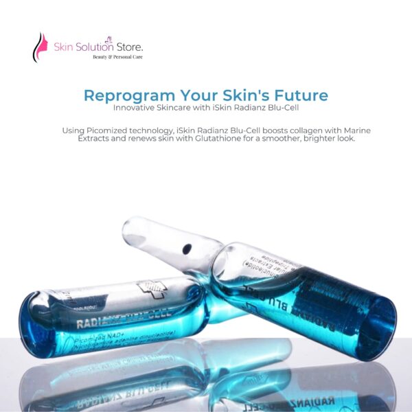 ISkin Radianz Blu Cell NAD+ Glutathione Skin Whitening Injection – 5 Sessions - Switzerland - Image 3