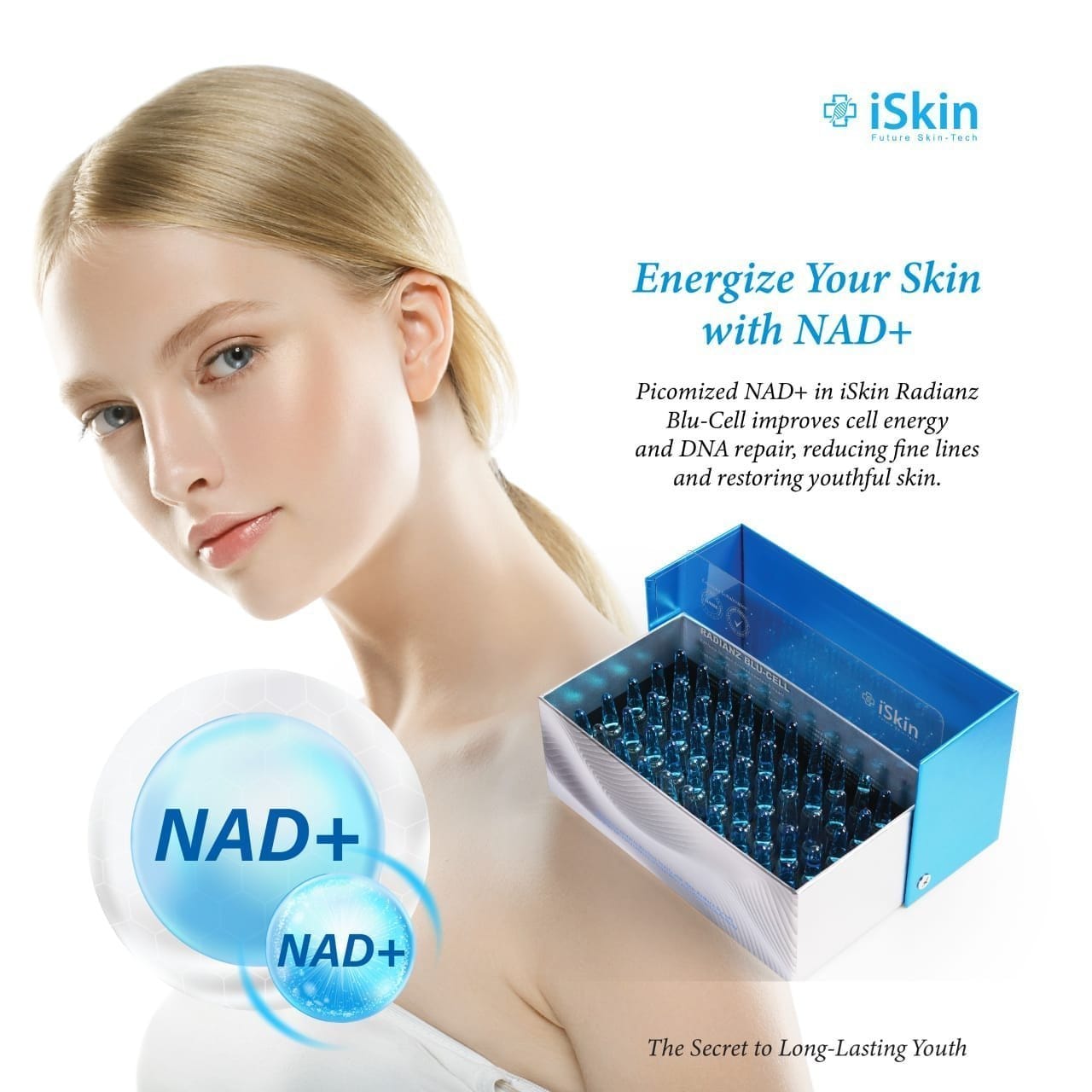 iSkin Radianz Blu Cell With NAD+ Glutathione Injection